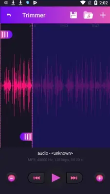 Mp3 editor android App screenshot 2
